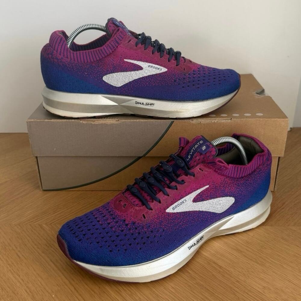 Brooks Levitate 2 ‘Magenta /Blue’ Women Running Sneakers- SZ 8 - Picture 3 of 12